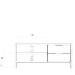 Wohnen Sideboards & Kommoden|Tv & Hifi-Möbel*TV Board mit zwei Fächern und zwei Schubladen - Lana