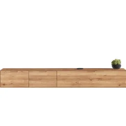 Wohnen TV Hänge-Lowboard aus Wildeiche Massivholz - Holiday