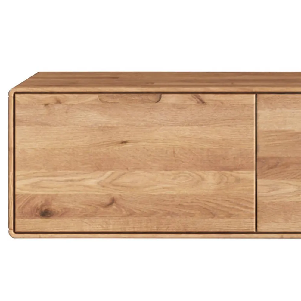 Wohnen TV Hänge-Lowboard aus Wildeiche Massivholz - Holiday