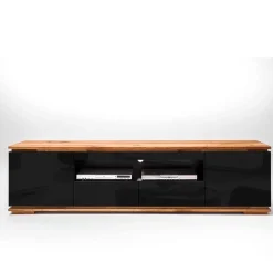 Wohnen TV Hochglanz Lowboard in Schwarz - Ercurs