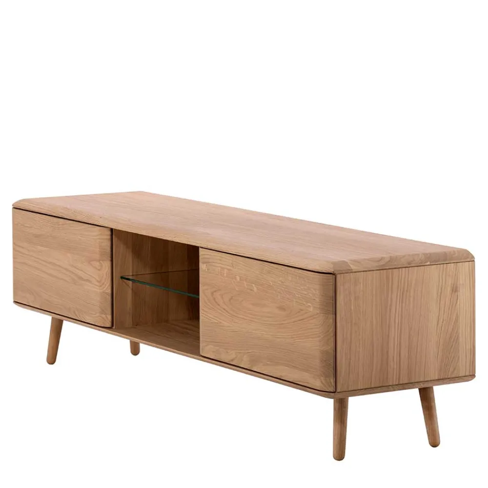 Wohnen Lowboards|Tv & Hifi-Möbel*TV Kommode in Eiche Bianco massiv - Bakaras