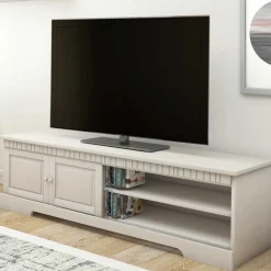 Wohnen Landhausmöbel|Tv & Hifi-Möbel*TV Kommode in Weiß lasiert - Auricos