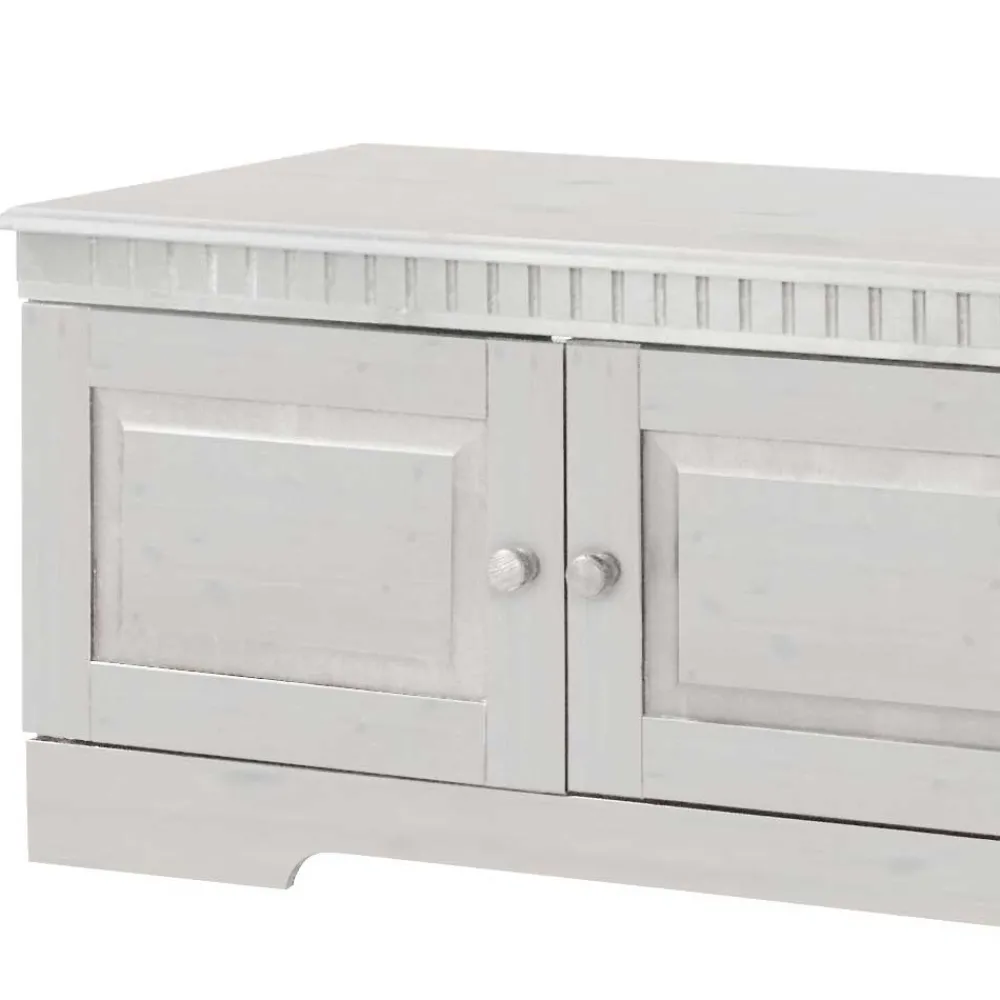 Wohnen Landhausmöbel|Tv & Hifi-Möbel*TV Kommode in Weiß lasiert - Auricos