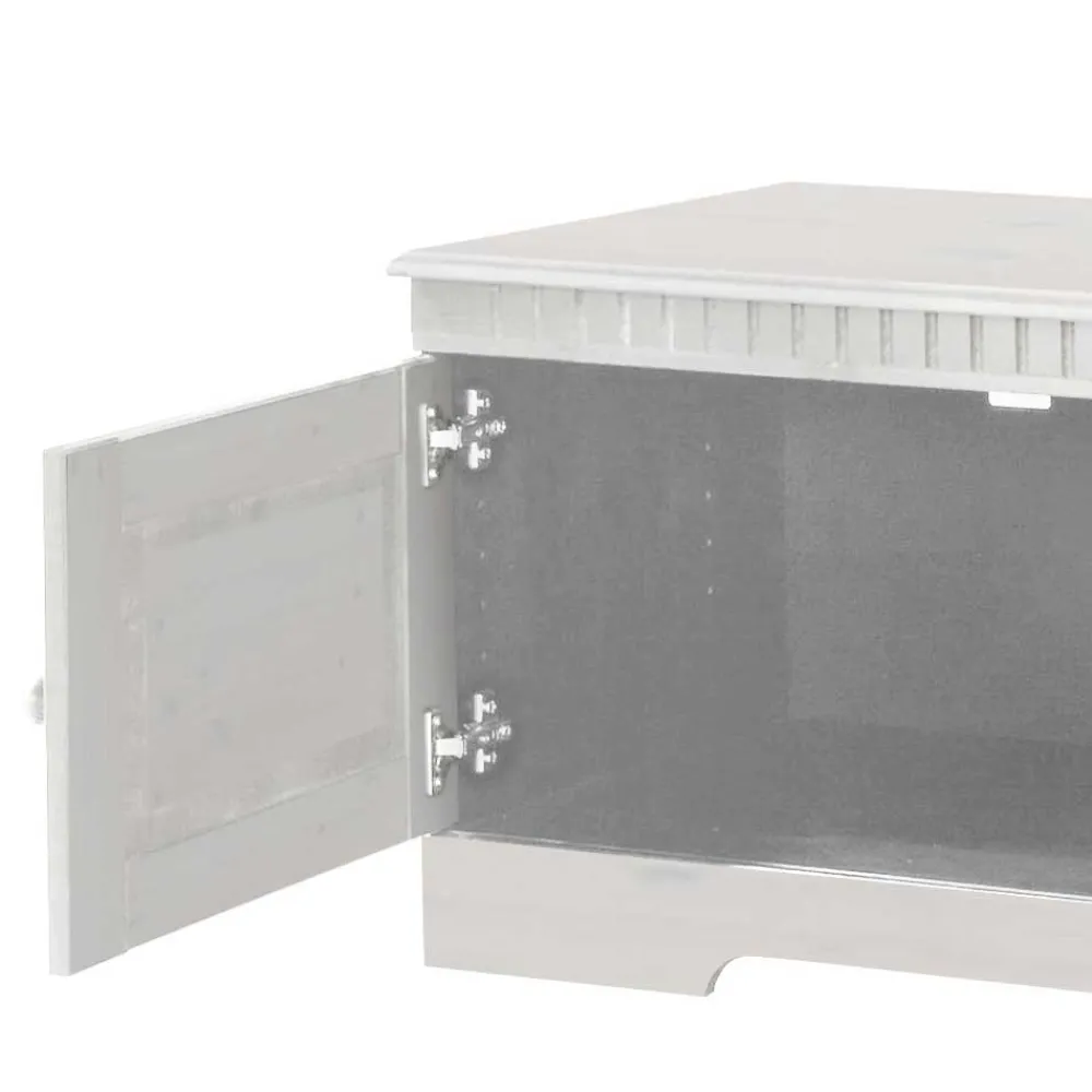 Wohnen Landhausmöbel|Tv & Hifi-Möbel*TV Kommode in Weiß lasiert - Auricos