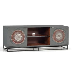Wohnen Orientalische Möbel*TV Lowboard - dekorativ mit Mandalas - Mesusco