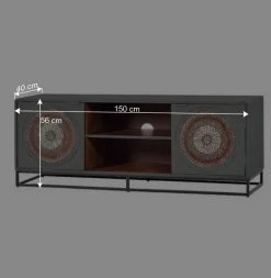 Wohnen Orientalische Möbel*TV Lowboard - dekorativ mit Mandalas - Mesusco