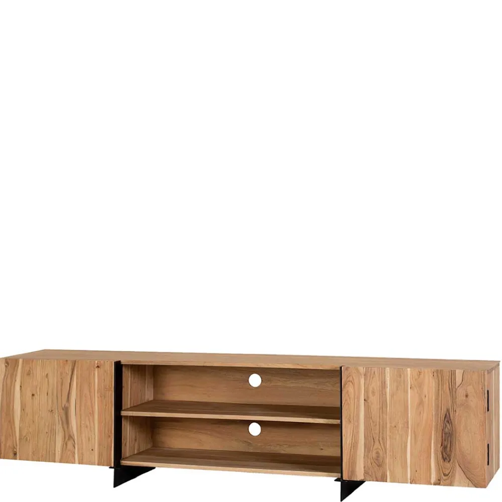 Wohnen TV Lowboard aus Akazienholz und Metall - Bastima