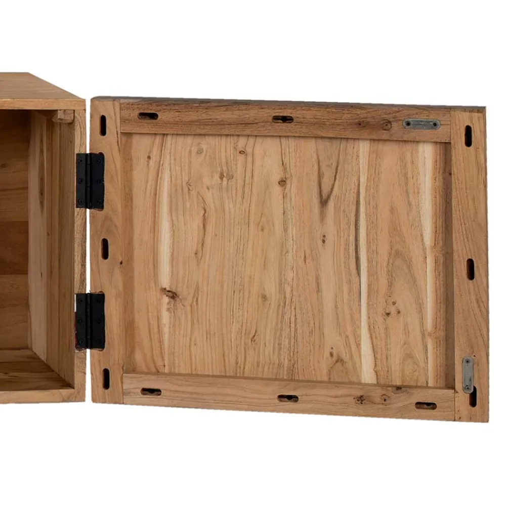 Wohnen TV Lowboard aus Akazienholz und Metall - Bastima