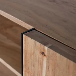 Wohnen TV Lowboard aus Akazienholz und Metall - Bastima