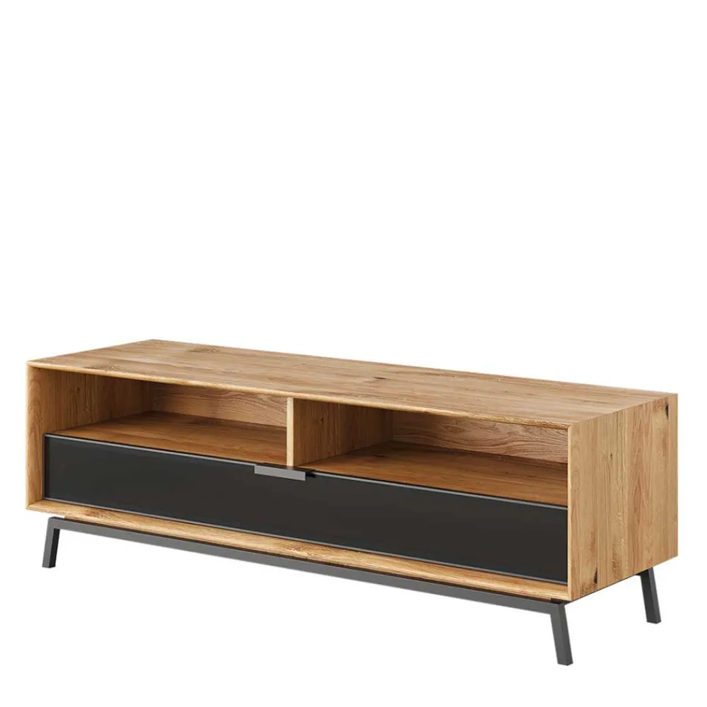 Wohnen Tv & Hifi-Möbel|Tv & Hifi-Möbel*TV Lowboard aus Eiche und Metall - Fabiella