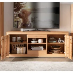 Wohnen Tv & Hifi-Möbel|Tv & Hifi-Möbel*TV Lowboard aus geöltem Kernbuche Holz - Sarosca