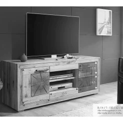 Wohnen Tv & Hifi-Möbel|Tv & Hifi-Möbel*TV Lowboard aus geöltem Kernbuche Holz - Sarosca