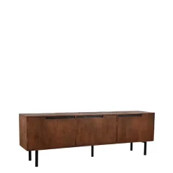 Wohnen Tv & Hifi-Möbel|Tv & Hifi-Möbel*TV Lowboard aus Mangoholz in Dunkelbraun - Enija