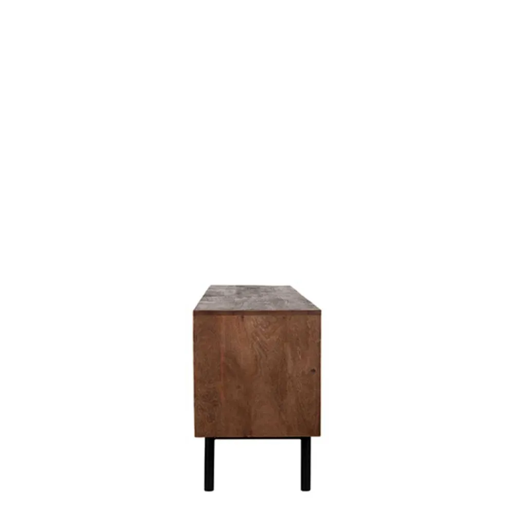 Wohnen Tv & Hifi-Möbel|Tv & Hifi-Möbel*TV Lowboard aus Mangoholz in Dunkelbraun - Enija