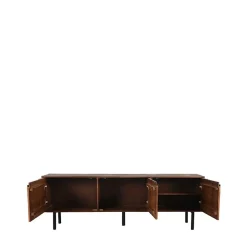 Wohnen Tv & Hifi-Möbel|Tv & Hifi-Möbel*TV Lowboard aus Mangoholz in Dunkelbraun - Enija