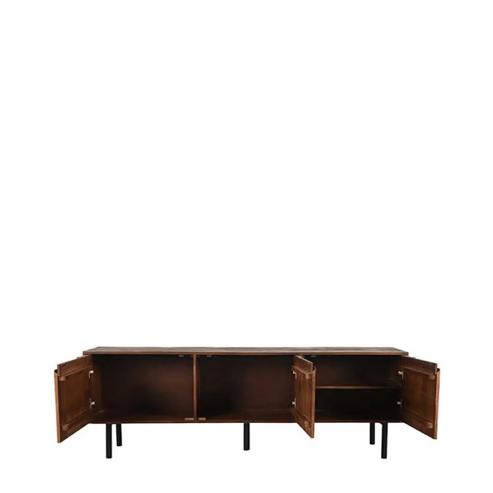 Wohnen Tv & Hifi-Möbel|Tv & Hifi-Möbel*TV Lowboard aus Mangoholz in Dunkelbraun - Enija