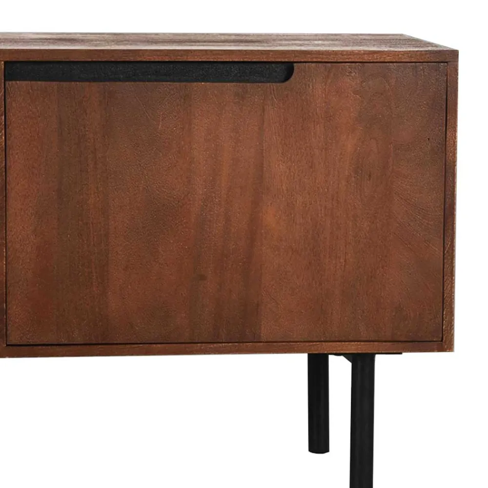 Wohnen Tv & Hifi-Möbel|Tv & Hifi-Möbel*TV Lowboard aus Mangoholz in Dunkelbraun - Enija