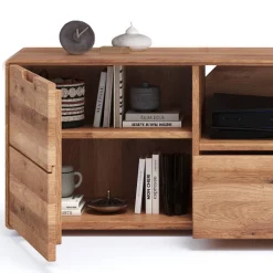 Wohnen TV Lowboard aus Massivholz Wildeiche - Holiday