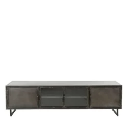 Wohnen TV Lowboard aus Metall & Glas - Brayden