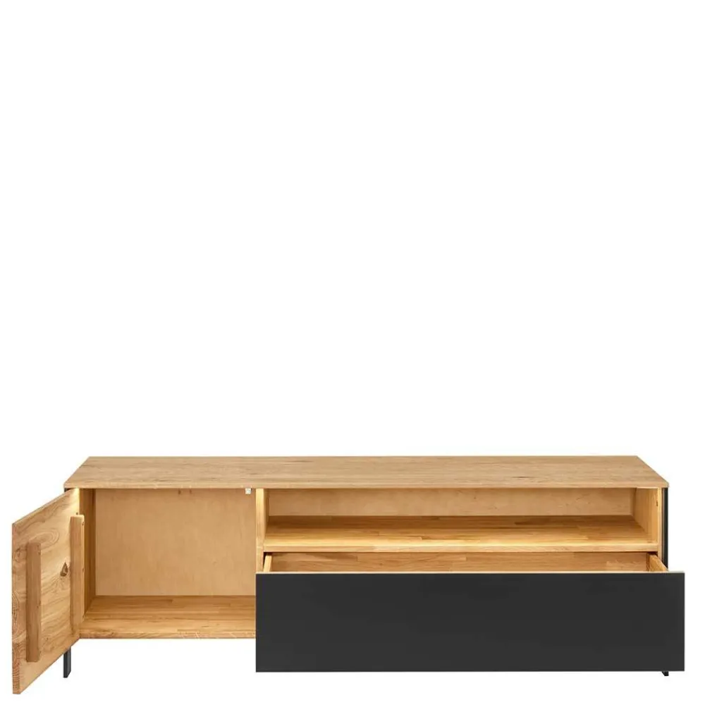 Wohnen Tv & Hifi-Möbel|Tv & Hifi-Möbel*TV Lowboard aus Wildeiche massiv mit LED - Viligrana