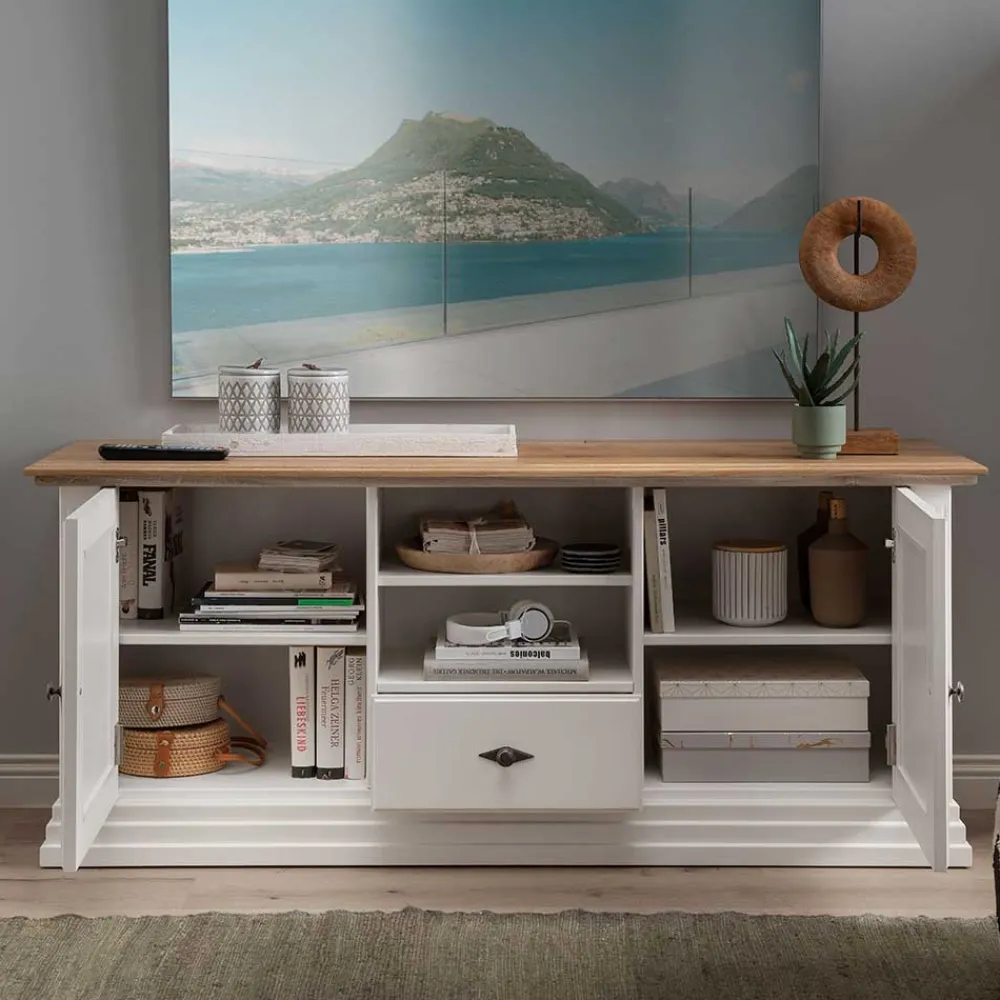 Wohnen Tv & Hifi-Möbel|Tv & Hifi-Möbel*TV Lowboard im Landhaus Style 157x67x45 cm - Henry