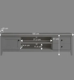 Wohnen Landhausmöbel|Tv & Hifi-Möbel*TV Lowboard im modernen Landhausstil - Astinion