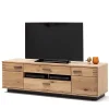 Wohnen Landhausmöbel|Tv & Hifi-Möbel*TV Lowboard in Eiche Bianco & Anthrazit - Crupean I