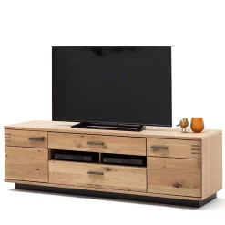 Wohnen Landhausmöbel|Tv & Hifi-Möbel*TV Lowboard in Eiche Bianco & Anthrazit - Crupean I