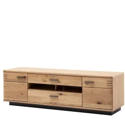 Wohnen Landhausmöbel|Tv & Hifi-Möbel*TV Lowboard in Eiche Bianco & Anthrazit - Crupean I