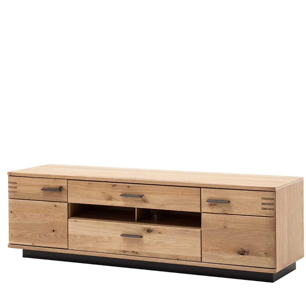 Wohnen Landhausmöbel|Tv & Hifi-Möbel*TV Lowboard in Eiche Bianco & Anthrazit - Crupean I