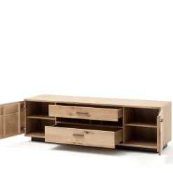 Wohnen Landhausmöbel|Tv & Hifi-Möbel*TV Lowboard in Eiche Bianco & Anthrazit - Crupean I