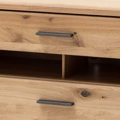 Wohnen Landhausmöbel|Tv & Hifi-Möbel*TV Lowboard in Eiche Bianco & Anthrazit - Crupean I