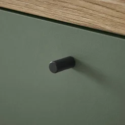 Wohnen TV Lowboard in Graugrün und Wildeiche - Oliva