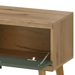 Wohnen TV Lowboard in Graugrün und Wildeiche - Oliva
