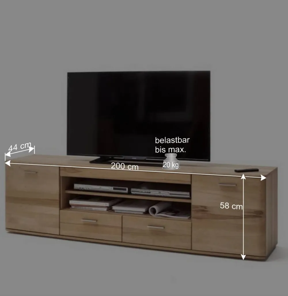 Wohnen Sideboards & Kommoden|Sideboards & Kommoden*TV Lowboard in Kernbuche - Hippa