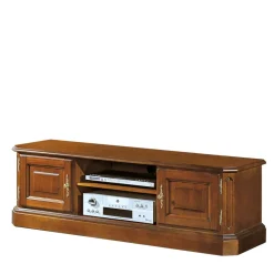 Wohnen TV Lowboard in Nussbaum mit Metallgriffen - Uno