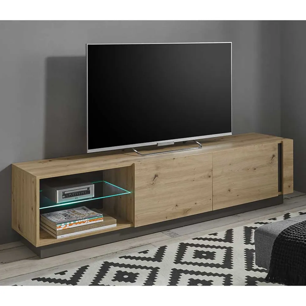Wohnen Tv & Hifi-Möbel|Tv & Hifi-Möbel*TV Lowboard mit Sockelgestell - 188 cm breit - Lairian