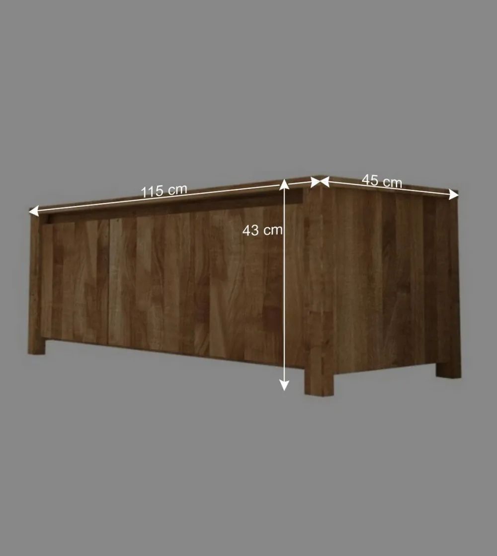 Wohnen Tv & Hifi-Möbel|Tv & Hifi-Möbel*TV Lowboard Nadalia aus Wildeiche Massivholz