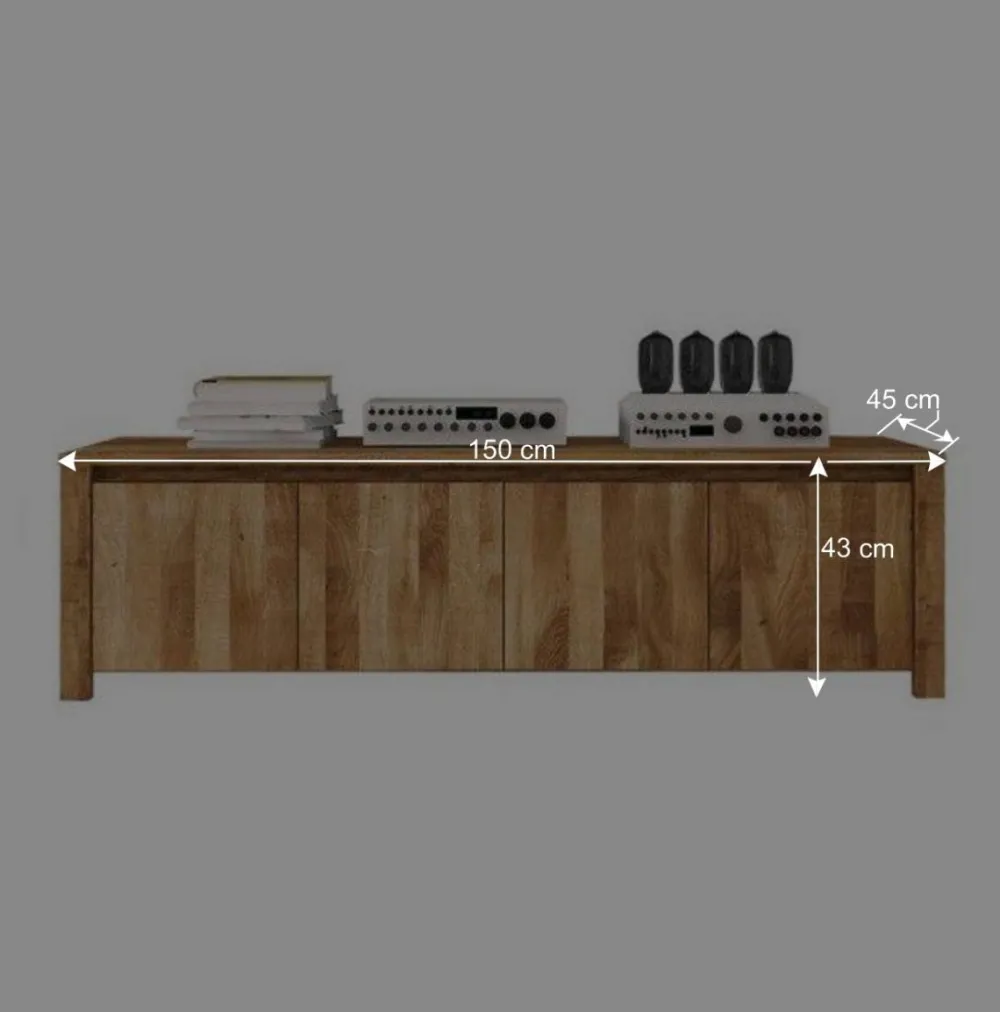 Wohnen Tv & Hifi-Möbel|Tv & Hifi-Möbel*TV Sideboard Nadalia aus Wildeiche Massivholz