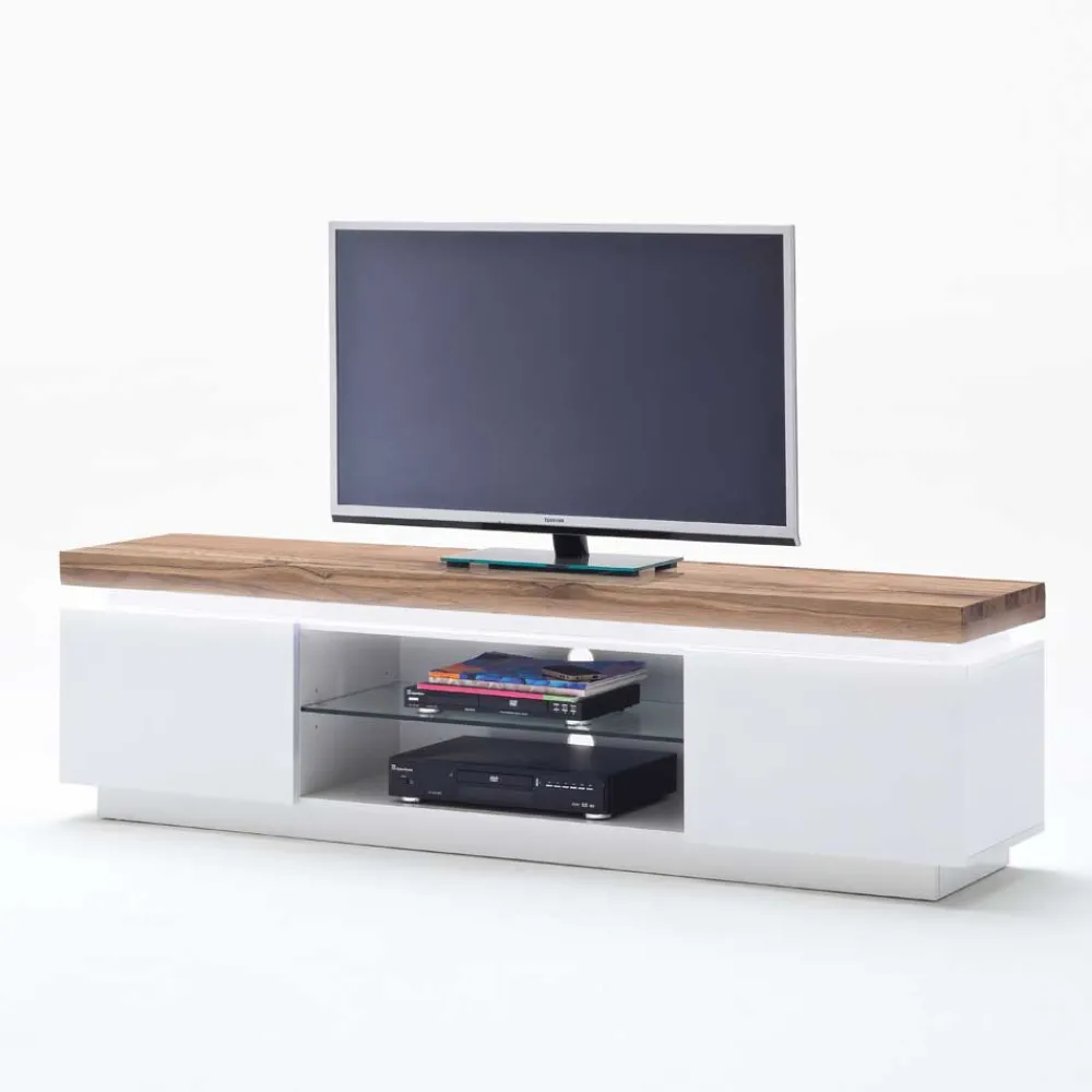 Wohnen TV Tisch Stijn mit Wildeiche Massivholz