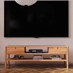 Wohnen Tv & Hifi-Möbel|Tv & Hifi-Möbel*TV Unterschrank aus Wildbuche Massivholz - Indrya