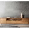 Wohnen Tv & Hifi-Möbel|Tv & Hifi-Möbel*TV Unterschrank aus Wildeiche mit Metallgriffen - Ilfred