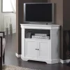 Wohnen TV Unterschrank für Ecke in Weiß - Zarinas