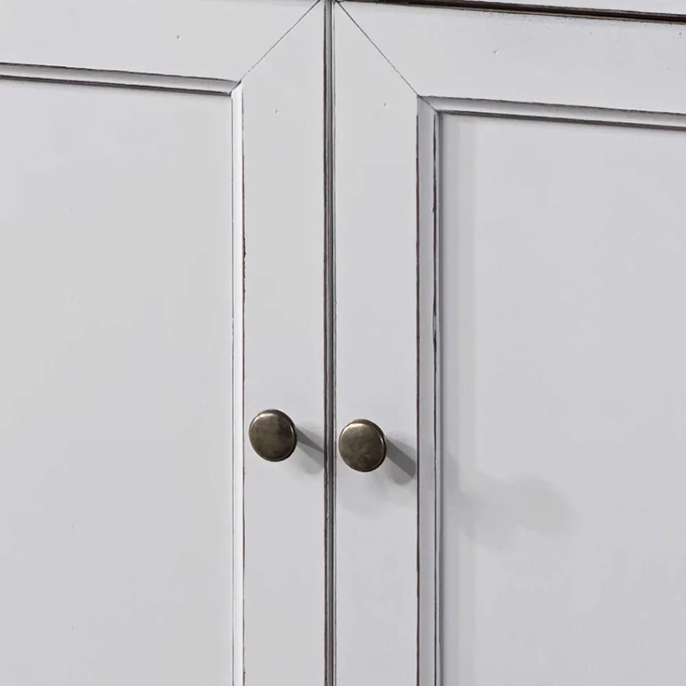 Wohnen TV Unterschrank für Ecke in Weiß - Zarinas