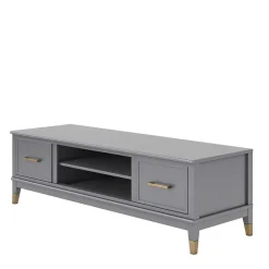 Wohnen Tv & Hifi-Möbel|Tv & Hifi-Möbel*TV Unterschrank in Grau und Gold - Tamila