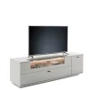Wohnen Tv & Hifi-Möbel|Tv & Hifi-Möbel*TV Unterschrank in Lichtgrau mit Wildeiche - Apulco