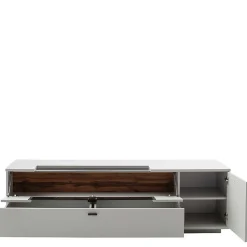 Wohnen Tv & Hifi-Möbel|Tv & Hifi-Möbel*TV Unterschrank in Lichtgrau mit Wildeiche - Apulco