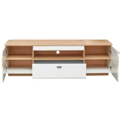 Wohnen Tv & Hifi-Möbel|Tv & Hifi-Möbel*TV Unterschrank in Weiß und Wildeiche NB - Niam