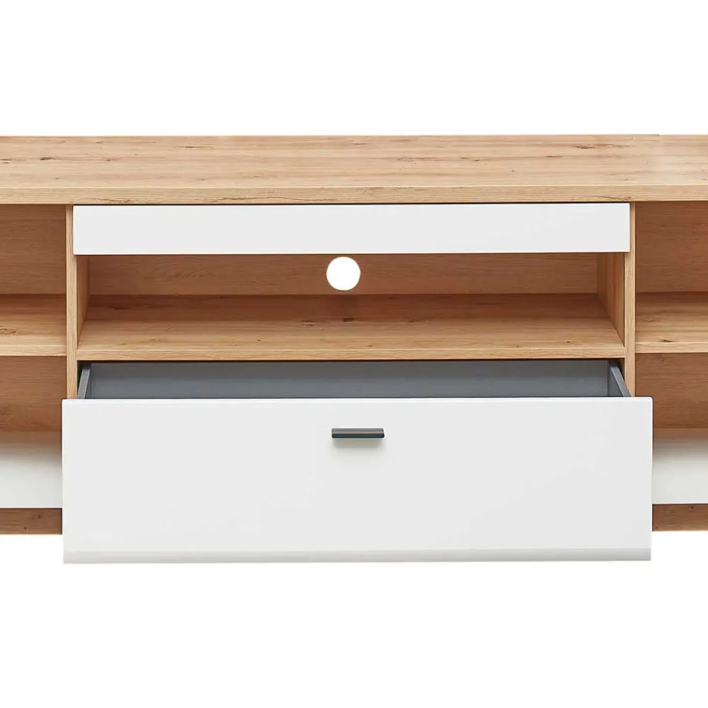 Wohnen Tv & Hifi-Möbel|Tv & Hifi-Möbel*TV Unterschrank in Weiß und Wildeiche NB - Niam
