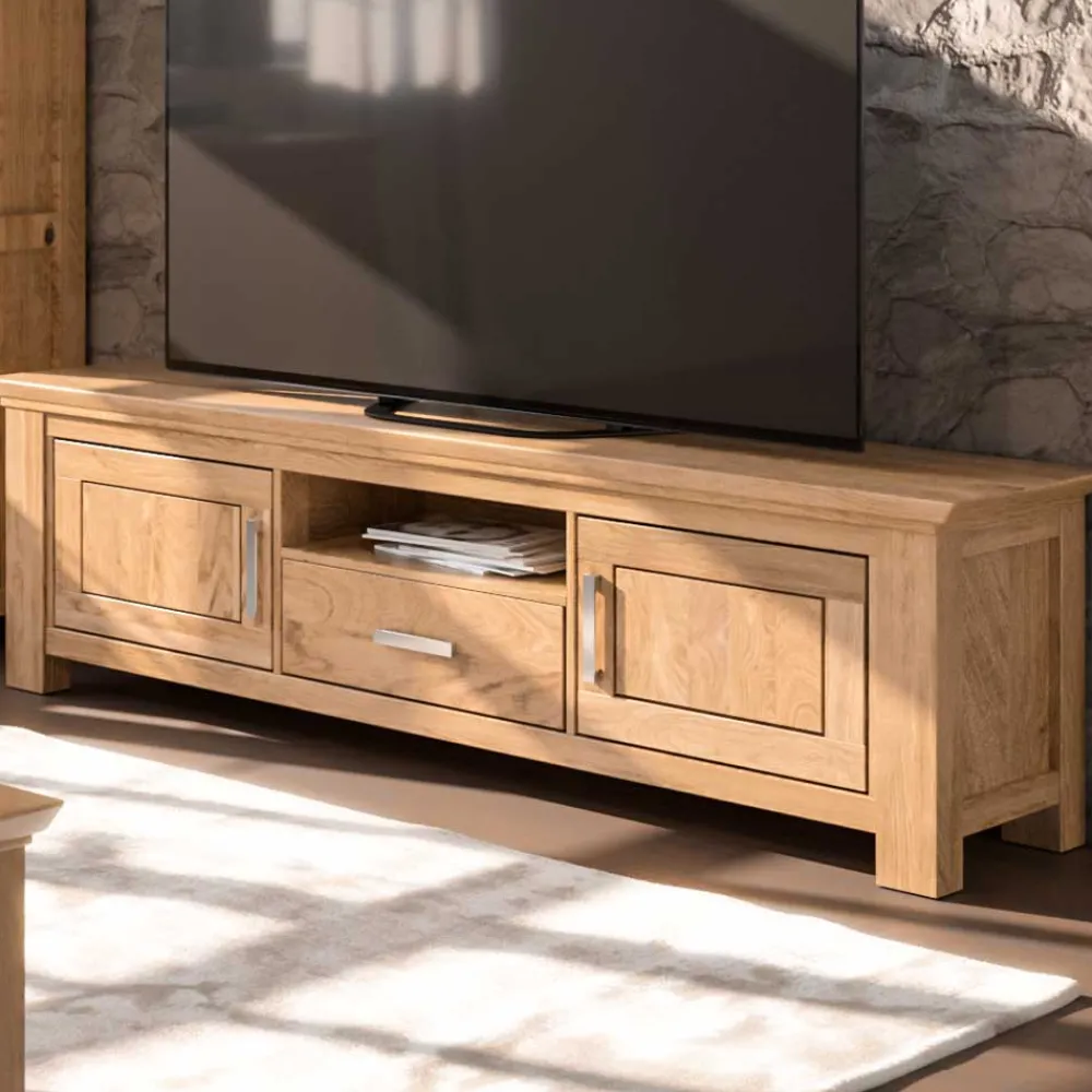 Wohnen Tv & Hifi-Möbel|Tv & Hifi-Möbel*TV Unterschrank in Wildeiche teilmassiv - Ladressa